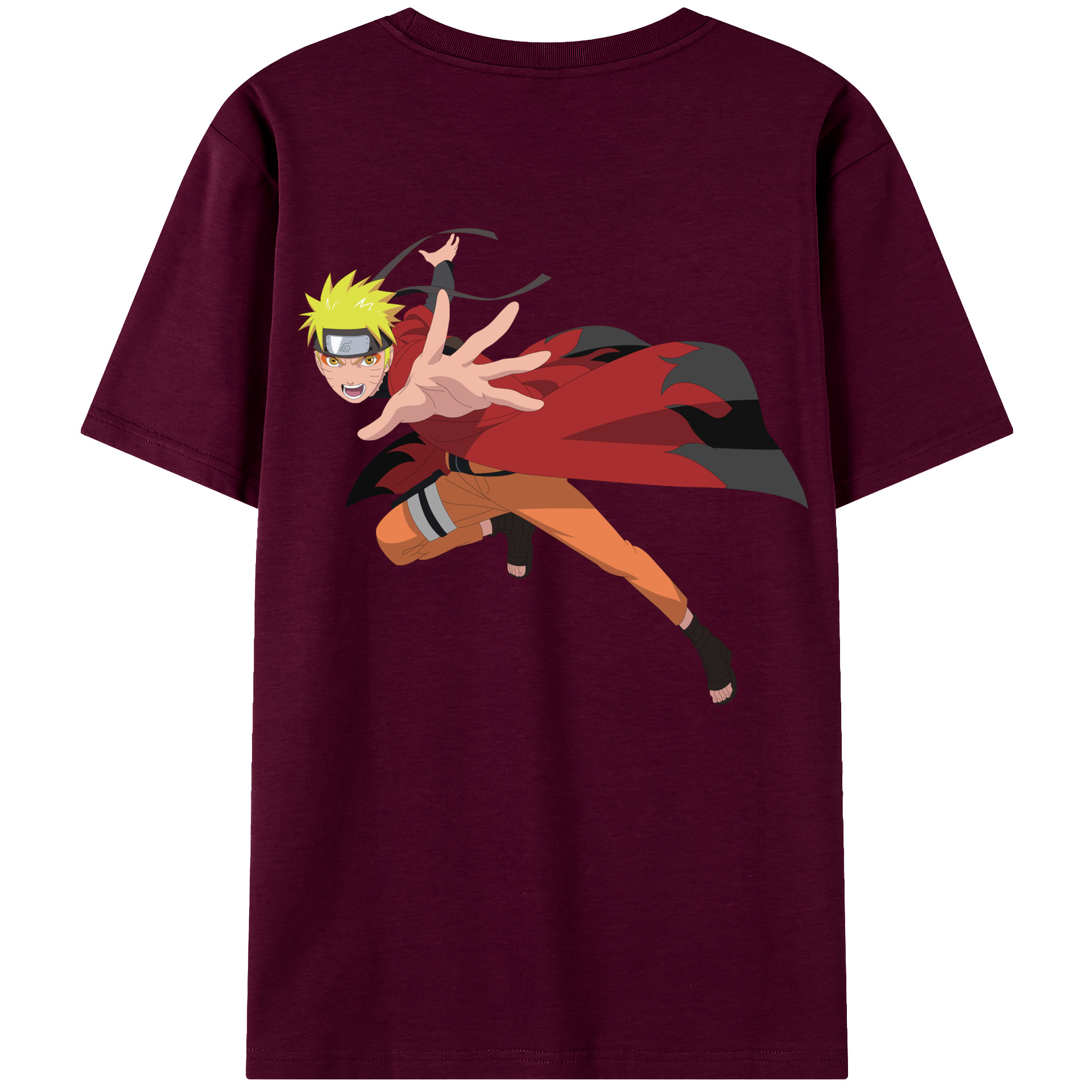 （画像用） NARUTO -ナルト- うずまき ナルト Uzumaki Naruto レディース半袖Tシャツ(バックプリント)